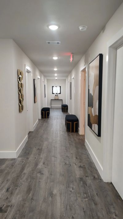 The Suite Spot main hallway